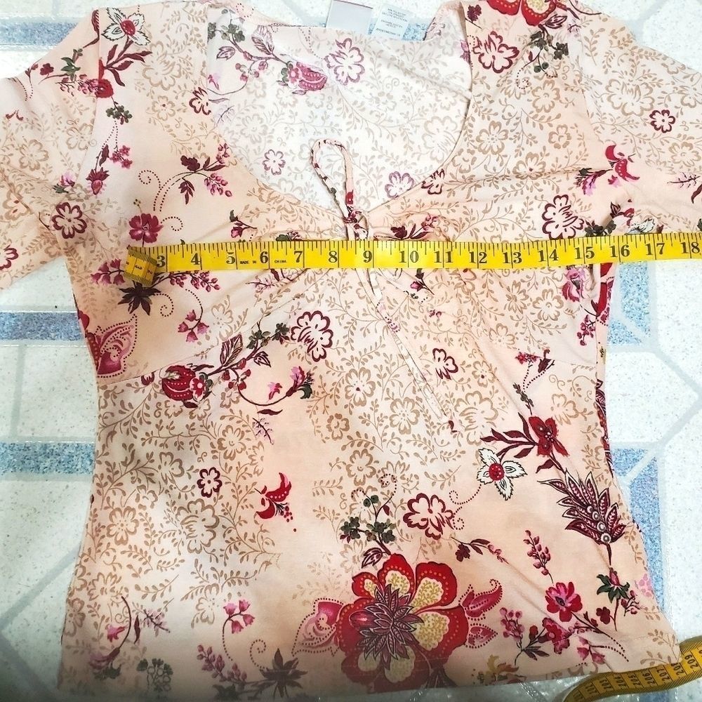Size sm Blush 3/4 sleeve ndaries peasant top.